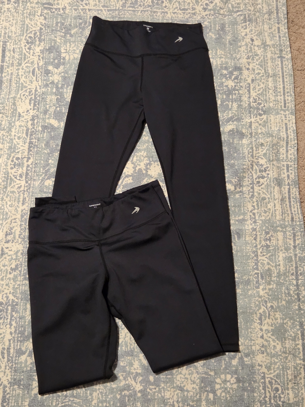 Set of 2 medium (runs small more like small) black leggings by compressionz